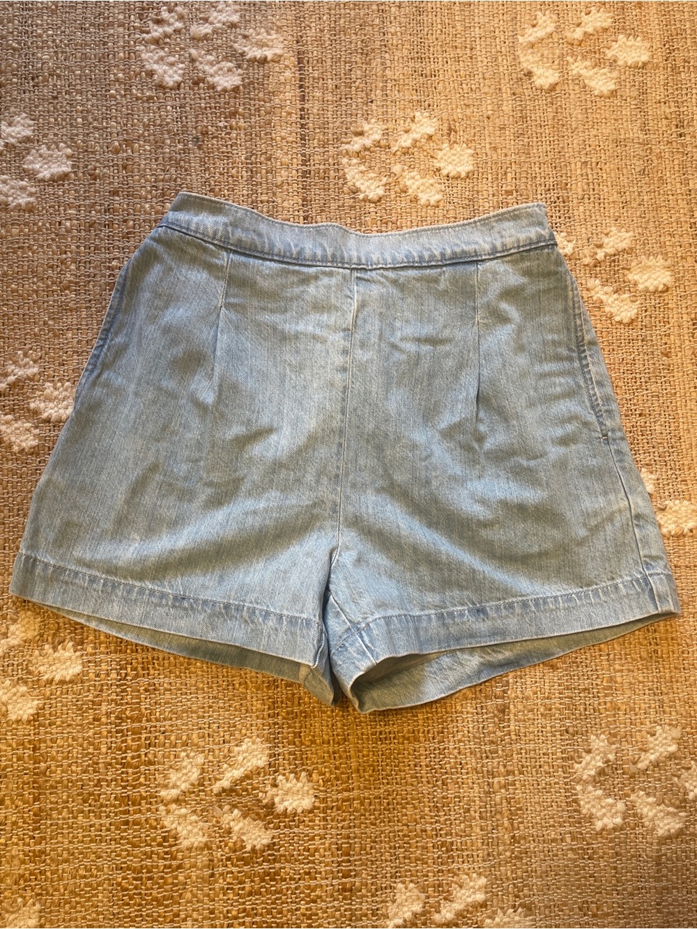 Madewell Jean Shorts Pull On Womens Sz S Elastic Waist Denim 100% Cotton Pockets